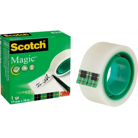 3M Scotch Magic Tape 810 (verde), invisible 19 mm x 10 m