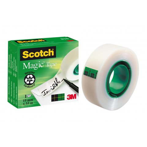 3M Scotch Magic Tape 810 (verde), invisible 19 mm x 33 m