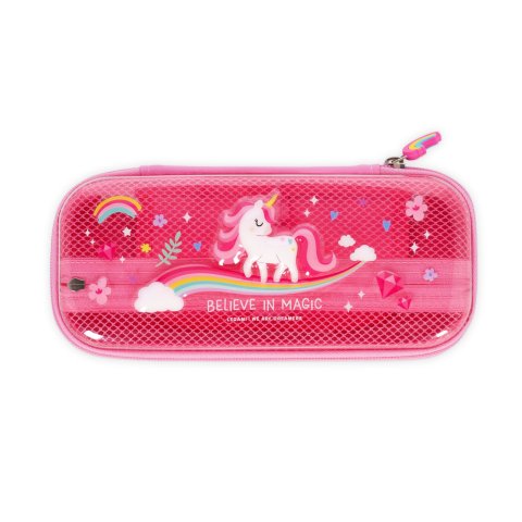 Legami Federmappe 23 x 11 x 5 cm, Innenfach mit Netz, Einhorn