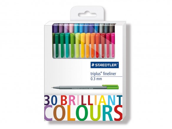 Staedtler Triplus Fineliner Pen - Assorted Colors, Set of 40 