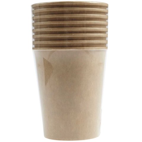 Paper cup 8 pieces, 250 ml, 94 x 80 mm, 268 g/m², kraft paper