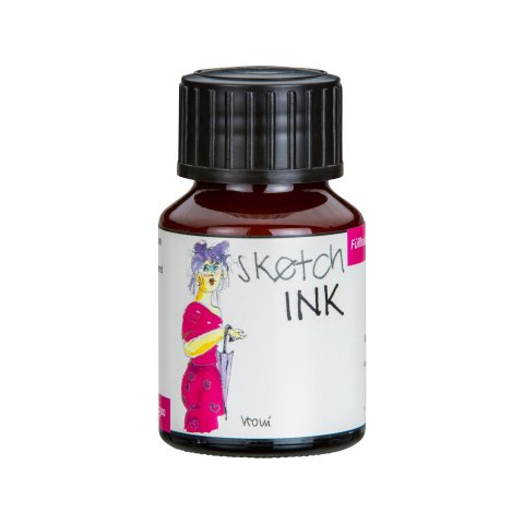 Rohrer & Klingner SketchInk fountain pen ink glass bottle, 50 ml, Vroni (pink)    