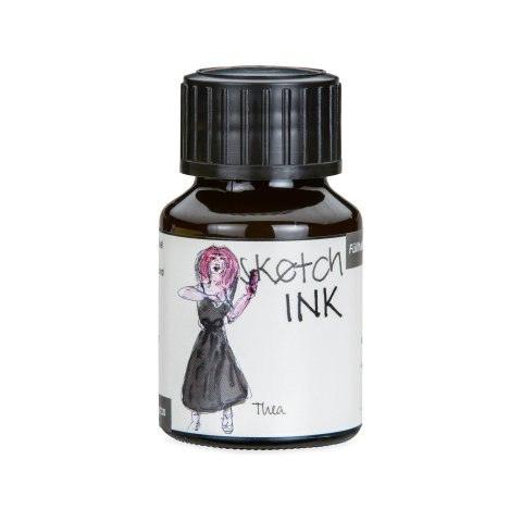 Rohrer & Klingner SketchInk fountain pen ink glass bottle, 50 ml, Thea (umbra)