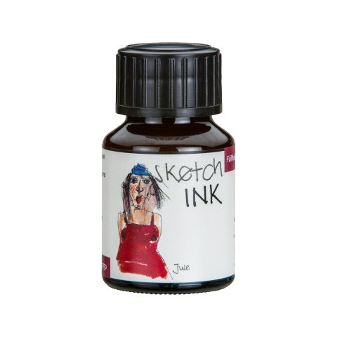 Rohrer &amp; Klingner inchiostro per stilografica SketchInk Bottiglia di vetro 50 ml, Jule (rosso vino)