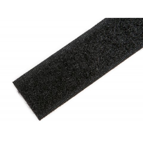Velcro autoadesivo b = 20 mm, nero, asola, 25 m