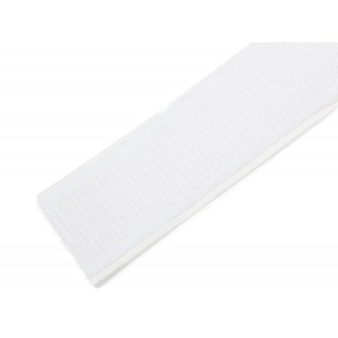 Velcro autoadesivo b = 20 mm, bianco, uncino, 5 m