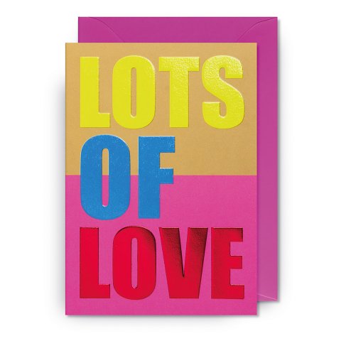 Lagom Design greeting card Miso with envelope 110 x 155 mm, Lots of love