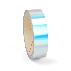 Aslan holografisches Klebeband beidseitiger Effekt SE72, PET, silber, b = 25 mm, l = 5 m