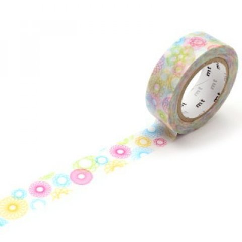 mt Extra masking tape, patterned Washi adhes. tape w = 15 mm, l= 7m, spirograph (MTEX1P110Z)