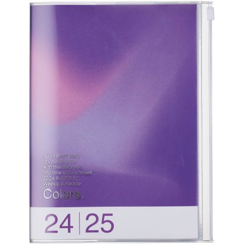Mark's weekly calendar 16 months gradient 2024/2025, DIN A6, purple