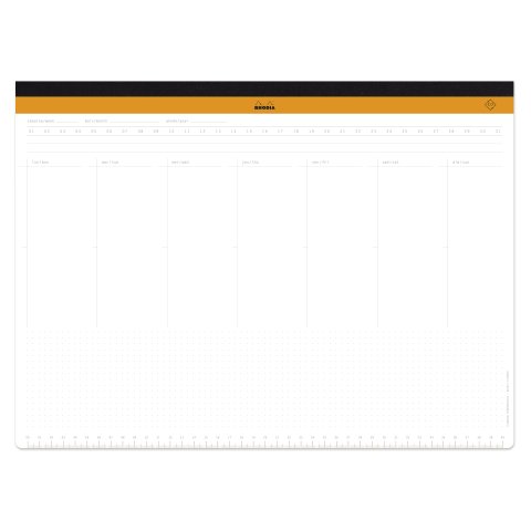 Rhodia undatierter Wochenplaner 420 x 309 mm, ca. DIN A3+, Abreißblock, 60 Blatt