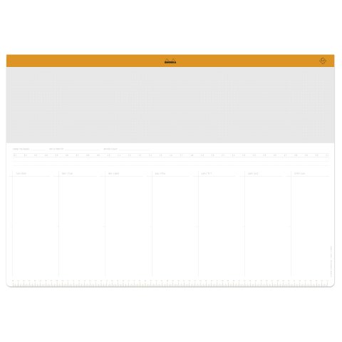 Rhodia undatierter Wochenplaner 594 x 420 mm, DIN A2, Abreißblock, 30 Blatt