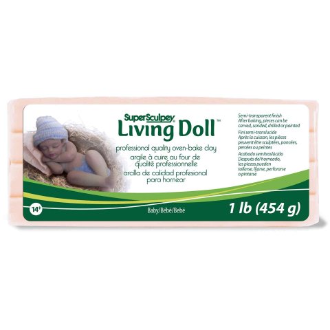 Muñeca Viviente Super Sculpey 454 g Block (49 x 56 x 134), tender pink