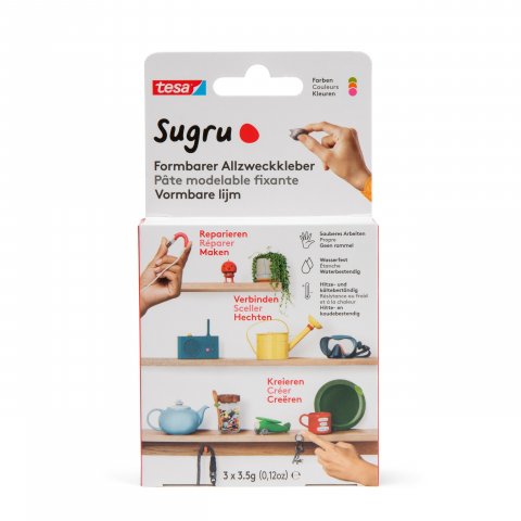 Sugru self-setting silicone rubber 3 x 3,5 g (each 1 x pink, orange & green)