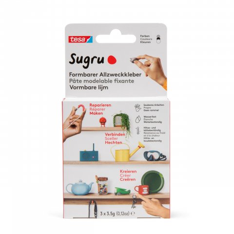 Sugru self-setting silicone rubber 3 x 3,5 g (each 1 x black, white & gray)