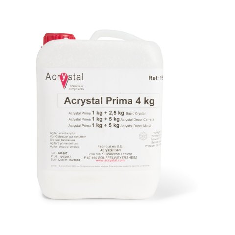 Resina acrílica Acrystal Prima, colada/laminado Componente A (líquido) 4,0 kg en recipiente de PE