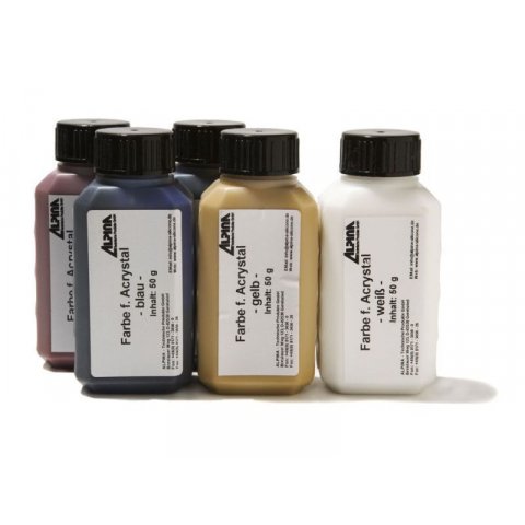 Pigmentos para resina acrílica Acrystal 100 g en frasco de PE, amarillo
