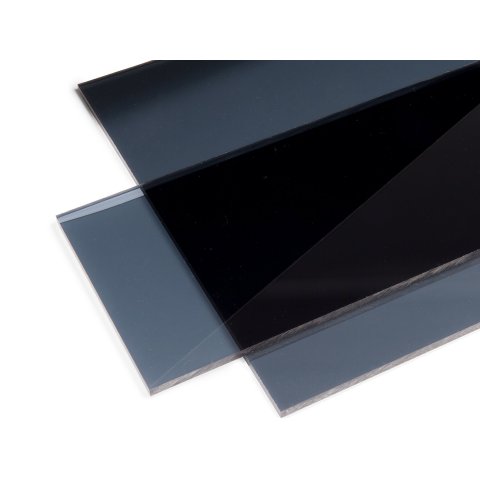 PLEXIGLAS® GS de color, 5 mm (corte disponibiles) 5.0 x 120 x 250 mm, gris medio, transparente (7C83)