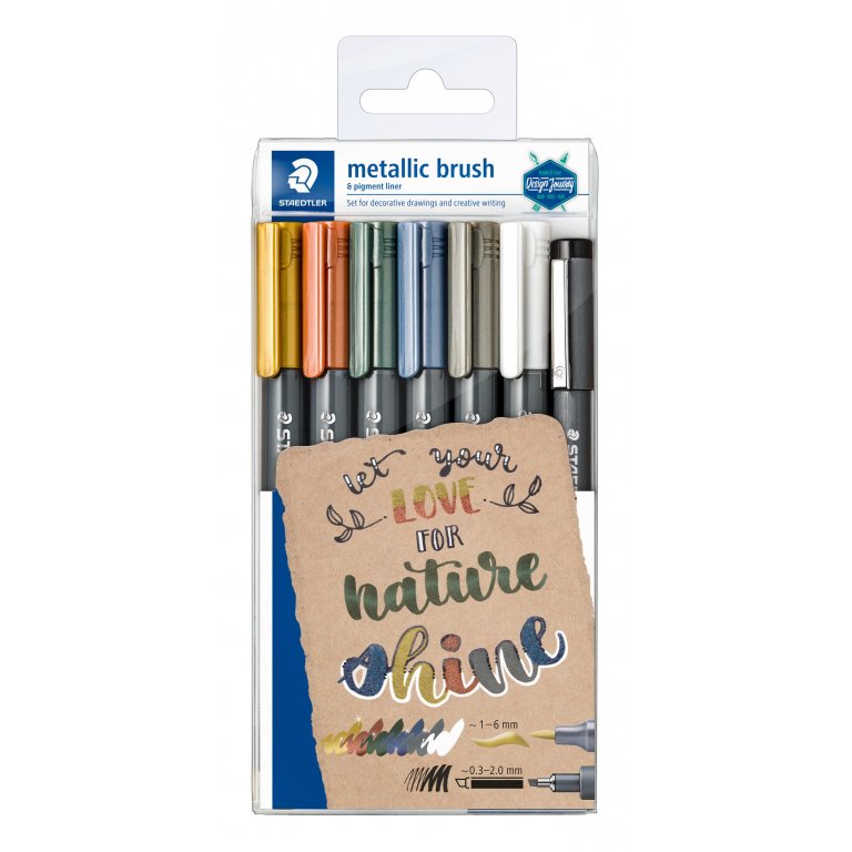 Set de pinceles y lápices metálicos Staedtler