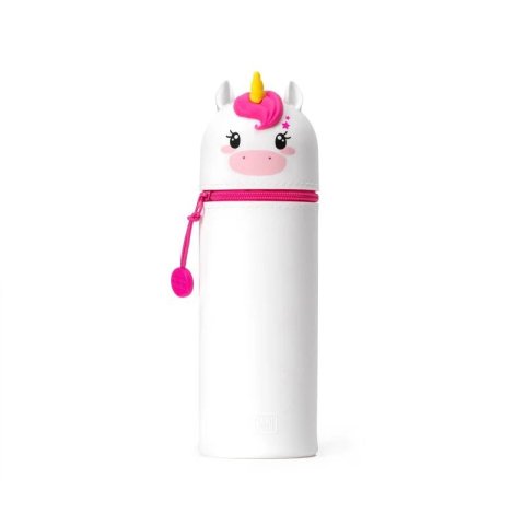 Legami Federmappe und Stifteköcher, Silikon ø 6,3 cm, h = 18,5 cm, Einhorn