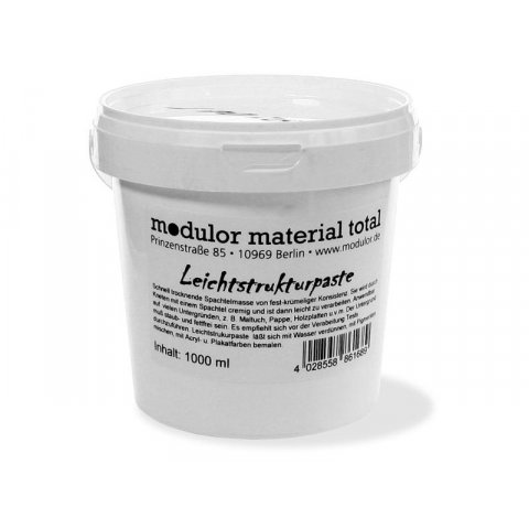 Modulor light moulding paste plastic bucket, 1000 ml