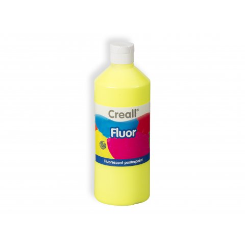 Creall scuola vernice Fluor Color Bottiglia PE, 250 ml, giallo neon (01)