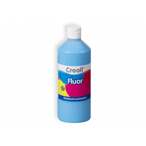 Creall scuola vernice Fluor Color Bottiglia PE, 250 ml, blu neon (07)
