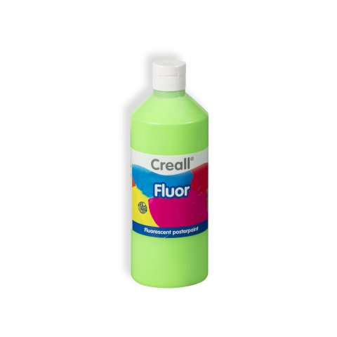 Creall scuola vernice Fluor Color Bottiglia PE, 250 ml, verde neon (09)