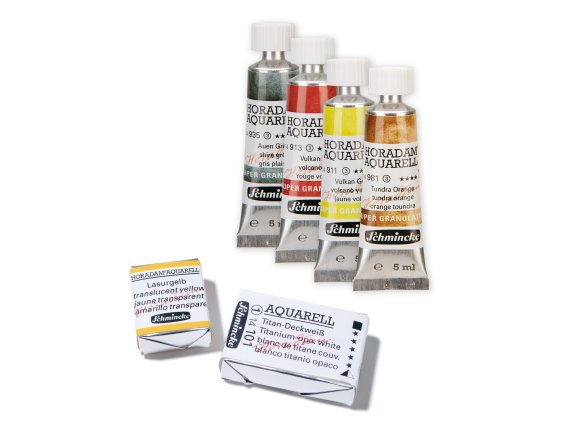 Schmincke Aquarellfarbe Horadam, Weiß/Gelb-Töne