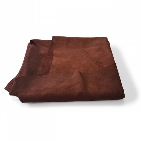 Leather cutting DIN A2, approx. 40 x 60 cm, tobacco brown
