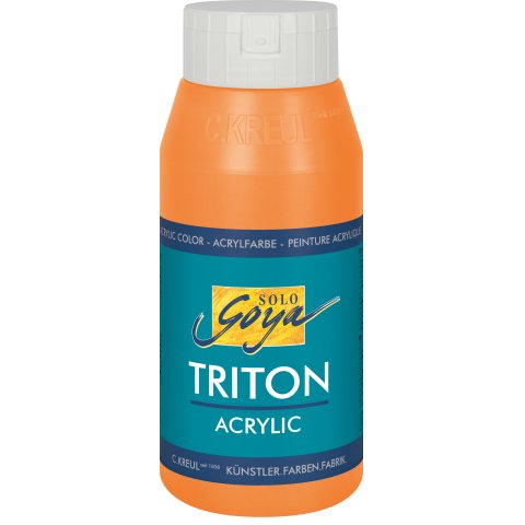 Kreul Solo Goya acrylic paint Triton Bottle 750 ml, real orange (02)