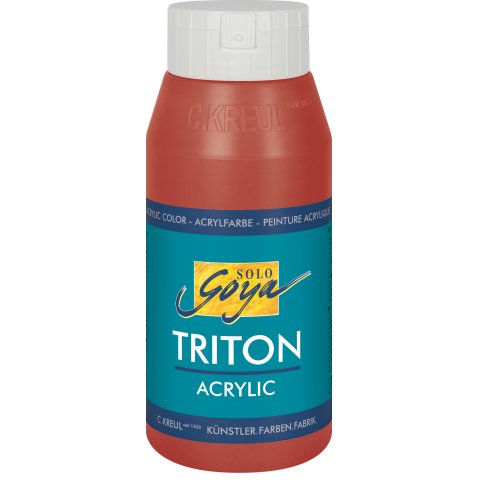 Kreul Solo Goya vernice acrilica Triton Bottiglia 750 ml, rosso ossido (05)