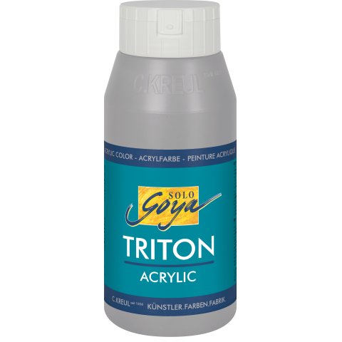 Kreul Solo Goya pintura acrílica Tritón Botella 750 ml, gris neutro (47)