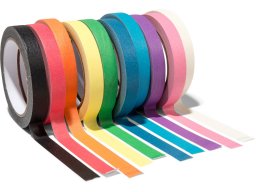 Farbiges Klebeband neonfarben, glänzend, b = 10 mm, 10 m, neonrot (039)  kaufen