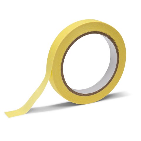 Design Kreppband für Tape Art, 15 mm 25 m, einfach repositionierbar, gelb