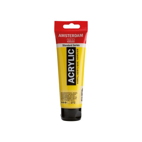 Royal Talens Vernice Acrilica Amsterdam Serie Standard Tubo di plastica, 120 ml, giallo trasparente (272)