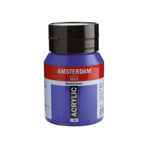 Royal Talens Acrylfarbe Amsterdam Standard Series Dosierflasche 500 ml, Ultramarin (504)