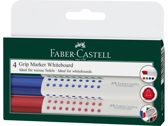 Faber-Castell Whiteboardmarker Grip, 4er-Set