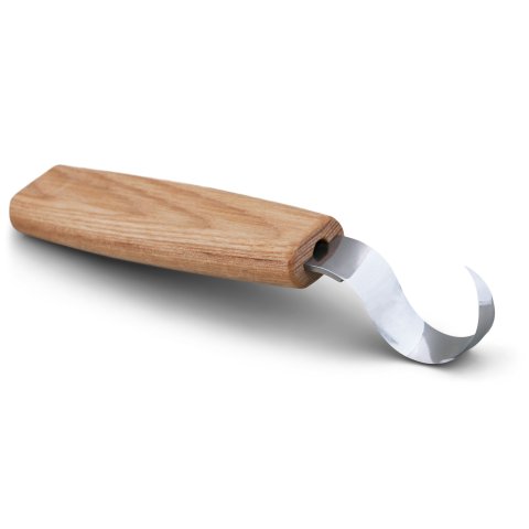 Beavercraft coltello da intaglio a cucchiaio Ø lama 25 mm, mancino, manico in frassino