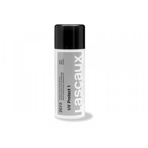 Lascaux UV Protect varnish aerosol can 400 ml, UV Protect 1, glossy