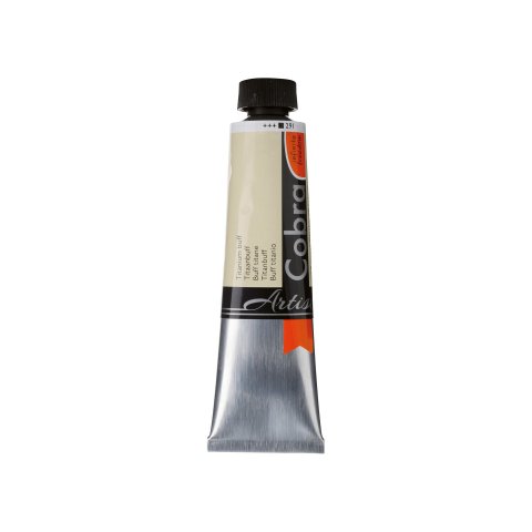 Royal Talens water-miscible oil paint Cobra 40 ml tube, buffed titanium (291)