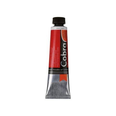 Royal Talens water-miscible oil paint Cobra 40 ml tube, medium transparent red (317)