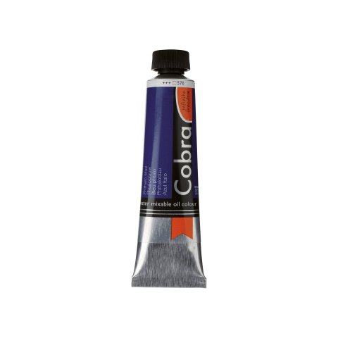 Royal Talens wasservermischbare Ölfarbe Cobra Metalltube 40 ml, Phthaloblau (570)