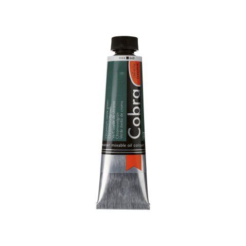 Royal Talens Pintura al óleo miscible en agua Cobra Tubo metálico 40 ml, verde óxido de cromo (668)