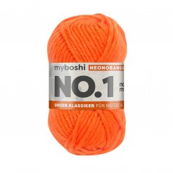 Myboshi Wolle No.1, Neon 55 m, 70 % Polyacryl + 30 % Merino,neonorange(181)