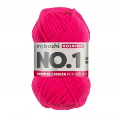 Myboshi Wolle No.1, Neon 55 m, 70 % Polyacryl + 30 % Merino, neonpink (182)