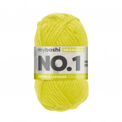Myboshi Wolle No.1, Neon 55 m, 70 % Polyacryl + 30 % Merino, neongelb (185)