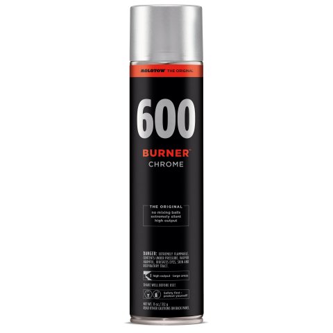 Molotow spray paint Burner 600 Can 600 ml, chrome