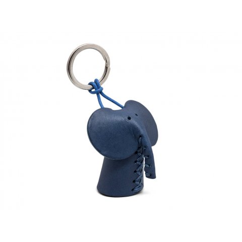 Fabriano key pendant, leather animals incl. Key ring, Elephant