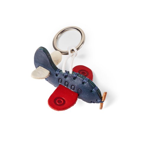 Fabriano Schlüsselanhänger Animals Leder inkl. Schlüsselring, sortierte Farben, Flugzeug